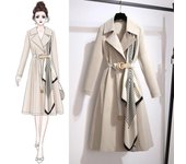 Women's long sleeved jacket, spring and autumn half body casual windbreaker