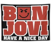 Bon Rock Band Jovi Tapestry Flag Music Cool Tapestry Wall Hanging Backdrop Pop Art Poster Wall Banner for Living Room Bedroom Dorm Home Decorations, style