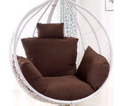 Hanging Swing Egg Chair Cushion Cover Patio Large Round Papasan Pad Detachable Garden Lounger Cushion Cover  (No Filling)