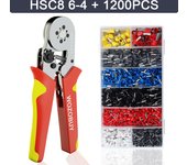 Tubular Terminal Crimping Tool Crimping Pliers HSC8 6-4A 0.25-10mm²/6-6A 0.25-6.0mm² Hand Tool Mini Wire Ferrule Fixture Kit