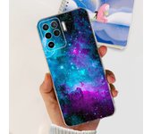 For Oppo A94 4G 5G Phone Case Soft TPU Transparent Slim Back Cover For Oppo A94 5G CPH2211 OppoA94 CPH2203 Silicone Flower Coque