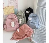 Ocio, Gran capacidad, Estudiante, Niña, Impermeable, Mochila, Mujer, Mochila, Mochila escolar, Color sólido