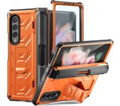 Armorer Rugged For Samsung Galaxy Z Fold 4 Case Pen Holder Stand Hinge Protection Film Screen Cover