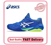 【100% Original】ASIC'S Court FF 3 Novak Blue Green Running For Men's Low Cut Tennis Shoes