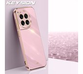 KEYSION Luxury 6D Plating Case for OnePlus 12 5G 11R 5G TPU Silicone Square Shockproof Phone Back Cover for OnePlus 1+ Ace 2 Pro