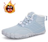 Botas de nieve para hombres y mujeres de terciopelo de invierno engrosado caliente al aire libre montañismo vadeando zapatos de algodón de cinco dedos zapatos especiales de montañismo para hombres y mujeres