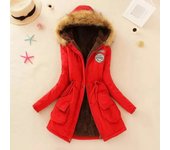 Chaqueta de algodón acolchada para mujer, abrigo informal ajustado con capucha, Parkas acolchadas, abrigo cálido, otoño e invierno, novedad de 2025