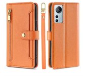 Magnético Funda de Cuero PU Billetera Solapa Cover Mi 12 Lite, Multifuncional Cuerda Colgante Funda protectora