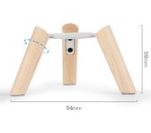 GGMM Real Wood Stand for HomePod Mini Speaker, Wooden Dock with Metal Frame