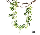 Artificial Glycine Vine Crown, Wedding Bow Decoration, Plant, Rattan Leaf, Fake Flower, Ivory Wall, 1.8 M