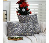 2 uds Funda de felpa para cojín de alce navideño funda de almohada suave de 30x50cm 45x45cm almohada Lumbar decorativa para sofá