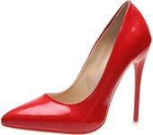 Women's High Heel Shoes Red heels, narrow tip 12cm, synthetic leather lining, textile soles