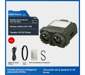linterna frontal recargable inducción LED al aire libre pesca multifunción Portátil carpa camping