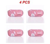 1~6PCS Kawaii Canvas Pencil Case for Boys Cartoon Bear Pencilcase Pen Case Bag Large Capacity Pencil Box Pouch Stationery