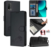 Para Xiaomi 14 Poco X3 M3 Redmi 9T Note 9 NFC Power Pro 4G China Color Sólido Solapa Card Slot Mobile Shell