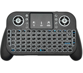 V8 2.4G Mini Wireless Keyboard 7 Color Backlit Spanish Portuguese Bluetooth Air Mouse Remote Control Touchpad for Android TV Box
