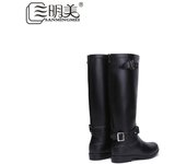 Botas De Lluvia De Moda Antideslizante Para Mujeres Inglaterra Zapatos Altos Impermeables De Goma