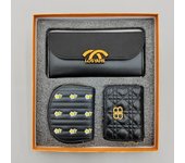 2024 New Vintage Purse Ladies Large Capacity d buckle Multi-card Multi-function triple Fold Handheld Bag 3-piece gift Box for the holidays