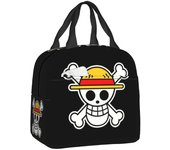 Custom One Pieces Skull Logo Lunch Bag Women Cooler Warm Insulated Lunch Box For Kids School Children