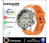 Adecuado para -reloj inteligente  NFC 4 Pro para hombre, pulsera con Pantalla AMOLED HD, control del ritmo cardíaco, llamadas por Bluetooth, resistente al agua IP68, novedad de 2024,Brújula, seguimiento de movimiento GPS