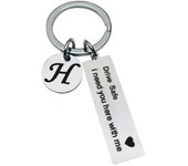 Drive Safe Keychains A-Z Initials Letters Men Women Stainless Steel Key Chain Birthday Chritsmas Father's Day Gifts Jewelry