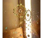 New Vine winding Butterfly Crystal Wind Chime Star Moon Hanging Rainbow Chaser Dream Catcher Home Garden Decor Windchimes