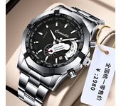 Reloj de movimiento automático hombre calendario a prueba de agua luminoso reloj no mecánico gran dial