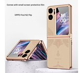 PU Cuero Película de cáscara Todo incluido Carcasa del teléfono móvil OPPO Find N2 Flip 5G Funda protectora