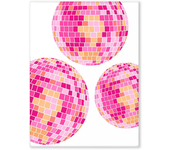 Pink Disco Ball Dance Floor Disco Party Fashion Poster Print Retro Wall Art Picture Canvas Painting for Club Bar Room Home Decor