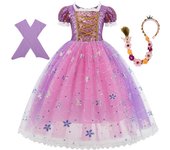 Baby Girl Rapunzel Princess Dress Halloween Party Cosplay Costume Children Sequins Christmas Pink Sophia Tangled Princess Dress