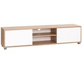 Mueble TV Salon Mesa para TV Color Roble y Blanco 180 x 40 x 41 cm