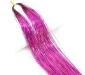 Sparkle Synthetic Hair Tinsel Rainbow Silk Hair Extensions Dazzles Women Hippie For Braiding Headdress Long