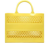 Women's hollowed out handbag, holiday PVC beach bag, Y2K, 2024