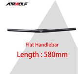 Airwolf  Carbono MTB Manillar de bicicleta Ultraligero Matt Montaña Negro Manillar de bicicleta Accesorios de ciclismo Flat Bar