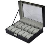 Holder Organizer PU Leather Storage Case Watch Display Jewelry Box For Men Or Women saat kutusu
