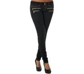 2025 New Fashionable Mid Waist Skinny Small Leg Jeans Zipper Women's Tight Wrinkle Pencil Pants