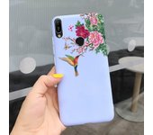 For Huawei Y6 2019 Case 6.09" Soft Silicone Cloud Back Cover For Huawei y62019 MRD-LX1 Flower Protective Phone Bumper Fundas Bag