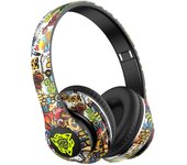 VAORLO Graffiti Painted Bluetooth Headphone LED Light HIFI Heavy Bass Foldable Support TF Card Playback Game Music Headphone