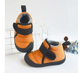 Zapatos de algodón con velvetas para niños, botas de nieve cortas de suela suave, cálidas e informales, a la moda, para invierno