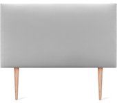 Cabecero de Polipiel o Tela Liso con Patas cabeceros Cabezal tapizado Cama Lujo (150x105cm con Patas (Camas 150/160), Tela Beige)