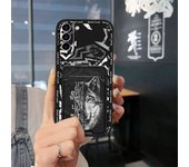 Shockproof Silicone Phone Case For Samsung Galaxy S21FE Dirt-resistant Fashion Design Cover Card sleeve Cartoon Durable