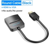 Vention HDMI to VGA Adapter HDMI Male to VGA Felame HD 1080P Audio Cable Converter With 3.5 Jack for PS4 Laptop PC Box Projector