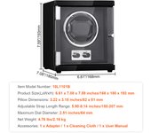 SucceBuy Watch Winder for, Super Quiet Japanese Mabuchi Motors, High-Density Board Shell with Black PU Finish