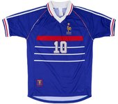 1998 Francia Camiseta de fútbol de la edición final local de Personalizada 10 ZIDANE 12 HENRY Retro Camiseta