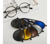 Gafas de sol polarizadas para hombres y mujeres transfronterizas nuevas gafas TR90 montura gafas de sol de manga magnética de visión nocturna negra de cinco piezas