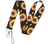 KeyRing Holder Webbings Ribbon ID Badge Holder Plant  Neck Straps Sunflower Phone Lanyard Mobile Phone Strap Phone Hang Ropes