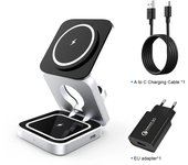 3 in 1 Foldable Wireless Magsafe Stand IPhone 15, 14, 13 , 3/2 for Apple Watch Iwatch 9 8SE Portable Charger