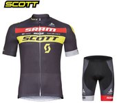 SCOTT Men Gel Cycling Shorts Jersey Set Cycle Spring Summer Mtb Men's Clothing Mountain Costume Bike Uniform 2024 Clothes Bib