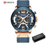 CURREN Casual Sport Watches for Men Top Brand Luxury Military Leather Wrist Watch Man Clock Fashion Chronograph Wristwatch