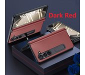 Magnetic Bracket For Samsung Galaxy Z Fold 5 Case Genuine Leather Hinge Protection Film Screen Cover